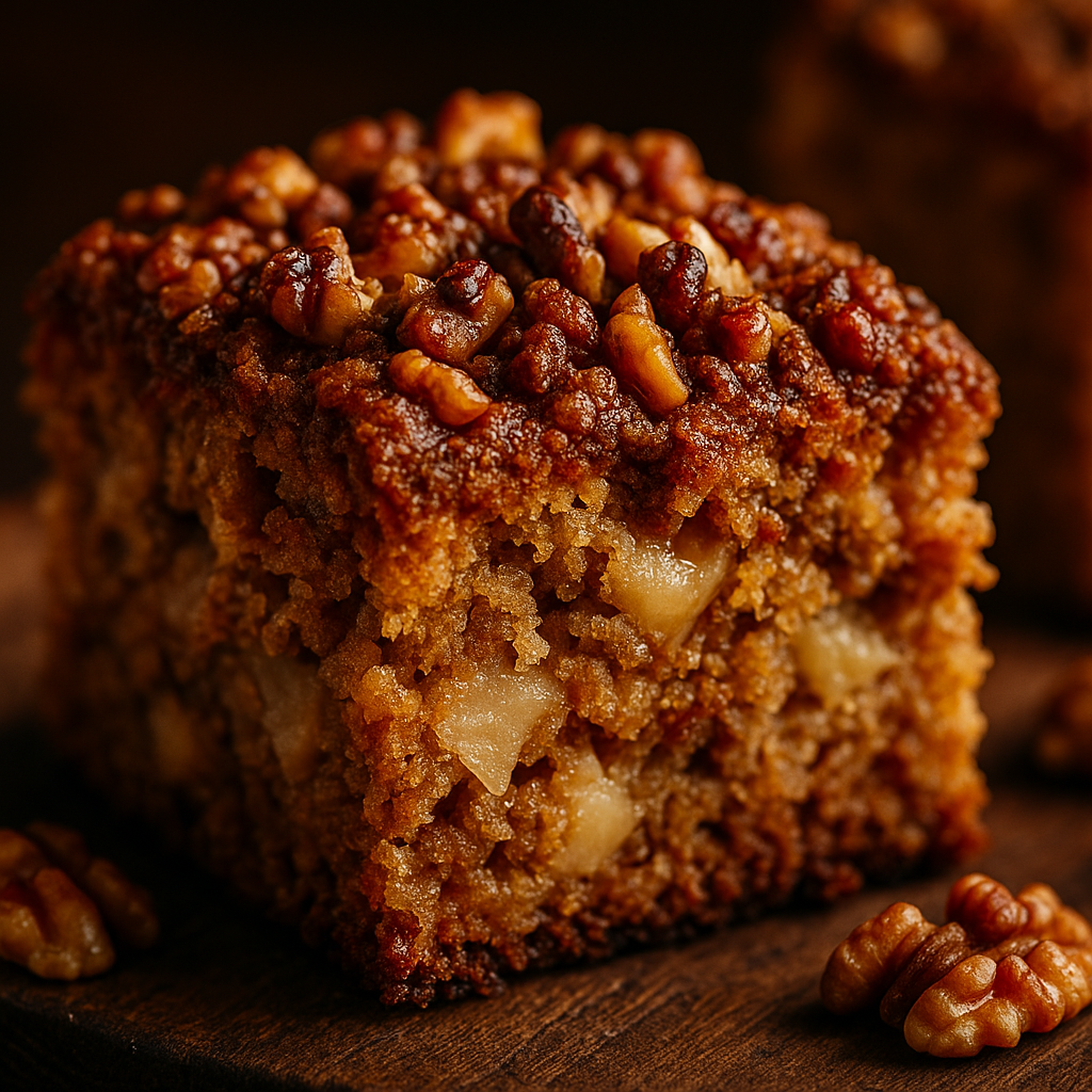 Jablečná buchta bez vajec s ořechy