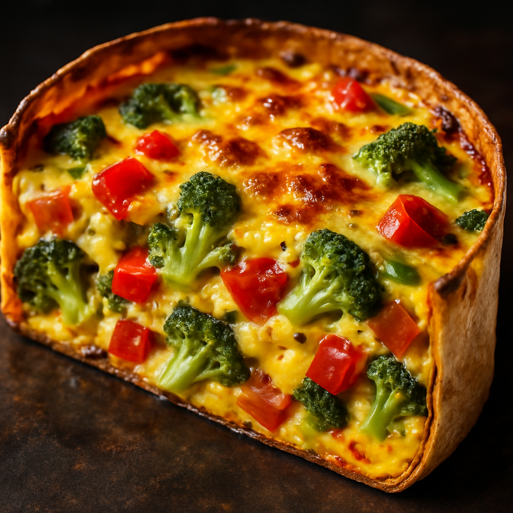 Zapečená vaječná tortilla se zeleninou